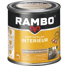 Rambo interieurlak, vergrijsd noten 0778, mat, transparant, voor meubels, deuren en hout binnenshuis