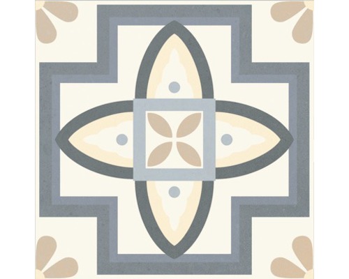 Decoratieve vloertegel met geometrisch patroon