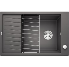 Spoelbak van silgranit met afdruiprek en afwasrek