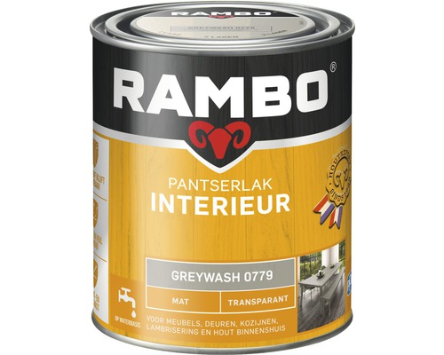 RAMBO Pantserlak interieur transparant mat greywash 750 ml