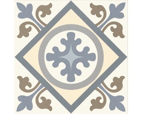 Decoratieve vloertegel met geometrisch patroon