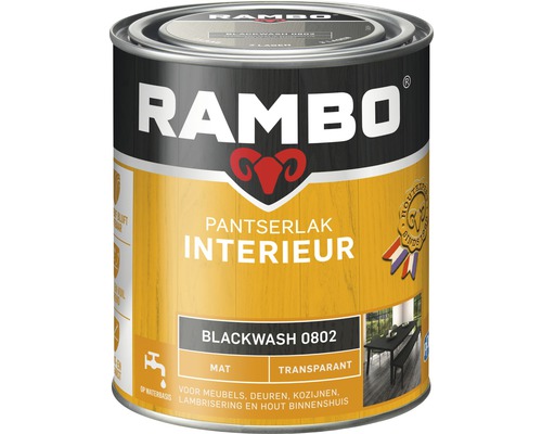 RAMBO Pantserlak interieur transparant mat blackwash 750 ml