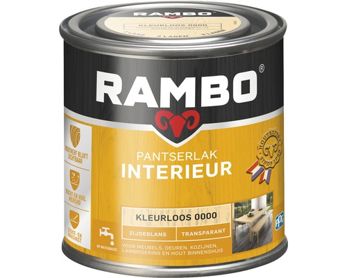 RAMBO Pantserlak interieur transparant zijdeglans kleurloos 250 ml