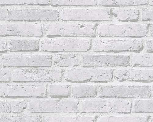 A.S. CRÉATION Vliesbehang 94283-2 Best of Wood'n Stone 2 steenoptiek lichtgrijs Behang met baksteenpatroon