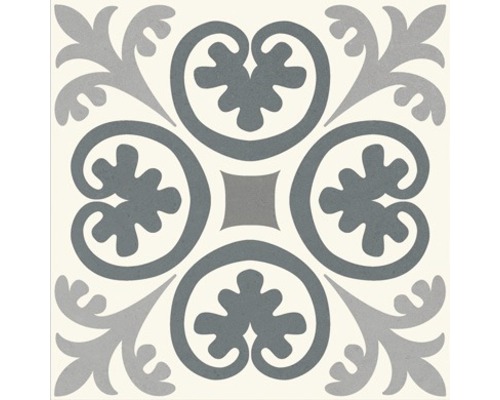 Vierkante tegel met bloemmotief