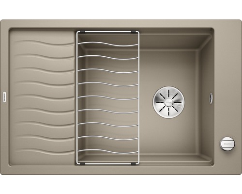 BLANCO Spoelbak Elon XL 6 S tartufo 50x78 cm Blanco spoelbak met afdruiprek en afdruipbak