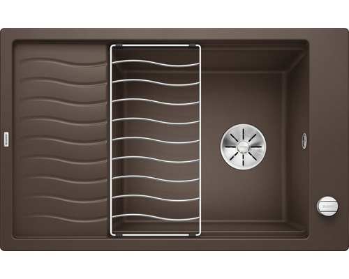 Spoelbak met afdruiprek en afdruipmand