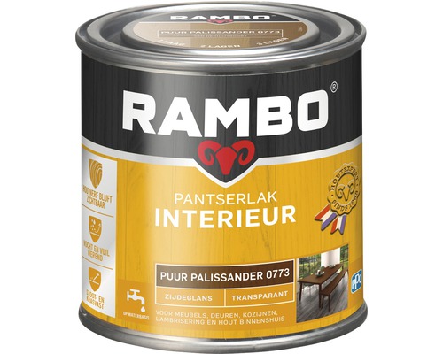 RAMBO Pantserlak interieur transparant zijdeglans puur palissander 250 ml