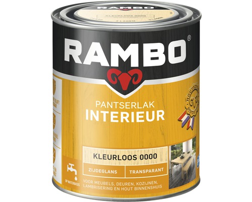 RAMBO Pantserlak interieur transparant zijdeglans kleurloos 750 ml