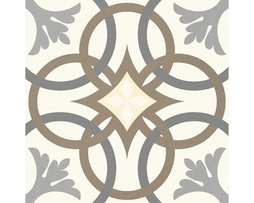 Decoratieve tegel met cirkel- en bloempatroon