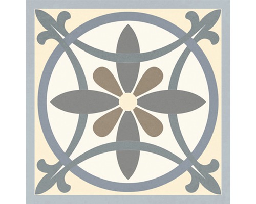 Vierkante tegel met bloemmotief