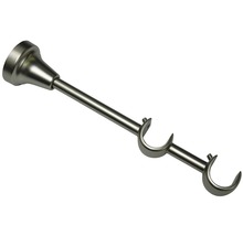 GARDINIA Europa stangdrager 2-loop zilver satijn ø 19 mm 14+6 cm