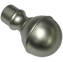 GARDINIA Europa eindknop geo zilver satijn ø 19 mm