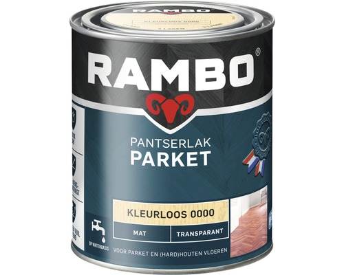 RAMBO Pantserlak parket transparant mat kleurloos 750 ml Rambo Parketlak kleurloos
