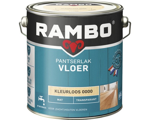 RAMBO Pantserlak vloer transparant mat kleurloos 2,5 l Rambo lak voor houten vloeren kleurloos
