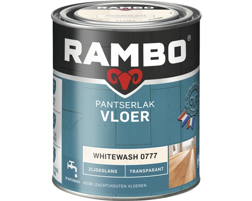 RAMBO Pantserlak vloer transparant zijdeglans whitewash 750 ml