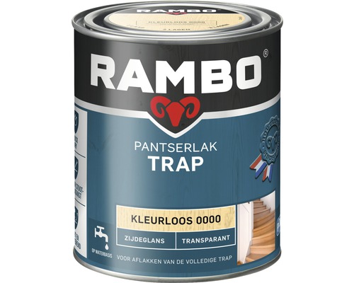 RAMBO Pantserlak trap transparant zijdeglans kleurloos 750 ml Rambo Trap pantserlak kleurloos in blik