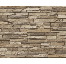 Behang met steenmotief