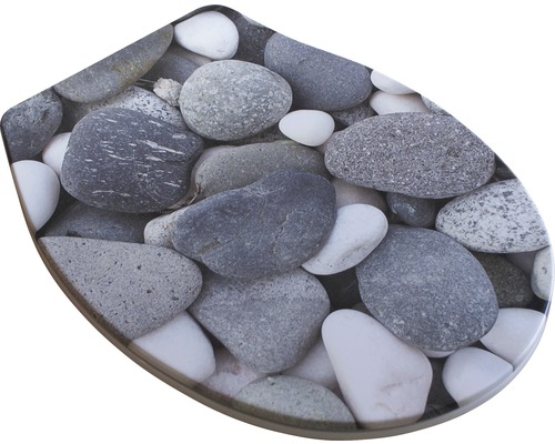 Toiletbril met steenmotief