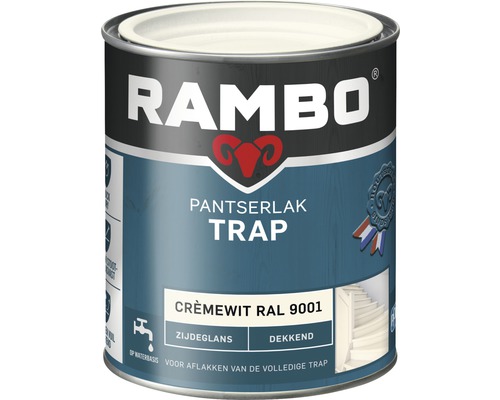 RAMBO Pantserlak trap dekkend zijdeglans crèmewit RAL 9001 750 ml