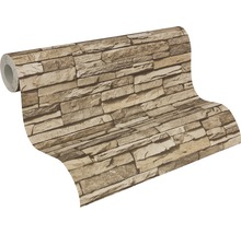 Rol behang met steenmotief