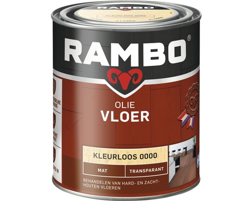 RAMBO Vloerolie transparant mat kleurloos 750 ml Rambo olie voor houten vloeren, kleurloos en transparant