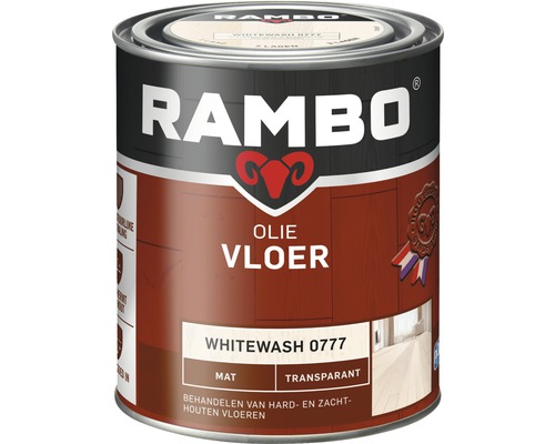 RAMBO Vloerolie transparant mat whitewash 750 ml Rambo olie vloerverf blik