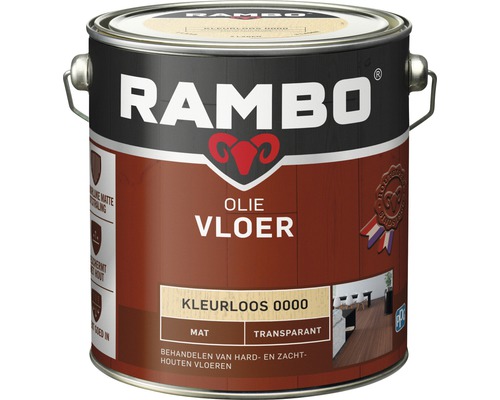 RAMBO Vloerolie transparant mat kleurloos 2,5 l Rambo vloerolie kleurloos in blik