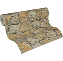 Behangrol met steenmotief