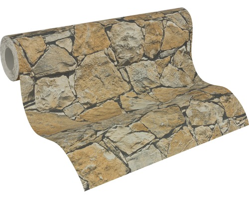 Behangrol met steenmotief