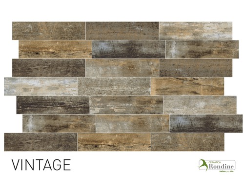 Wand- en vloertegel Vintage fresco 15x61 cm Keramische tegels in houtdesign, vintage stijl