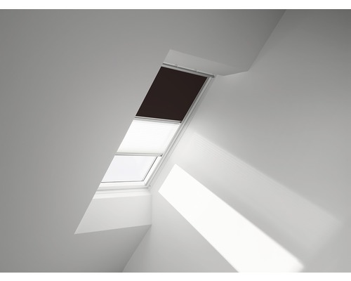 VELUX Verduisterend rolgordijn plus plissé handbediend DFD C02 4559S bruin