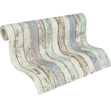 Behangrol met houten plankenmotief