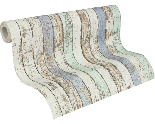 Behangrol met houten plankenmotief