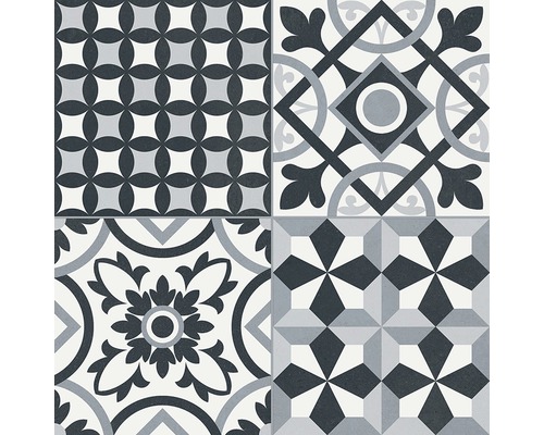 Tegels met verschillende geometrische en florale patronen