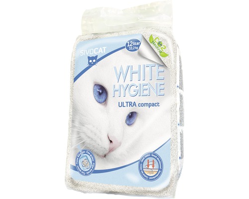 SIVOCAT Kattenbakvulling White Hygiene Ultra 12 L Sivocat White Hygiene Ultra Compact kattenbakvulling, 12 liter