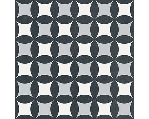 Tegelpatroon met bloemmotief voor vloer en wand