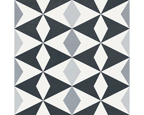 Tegelpatroon met geometrische vormen in grijstinten