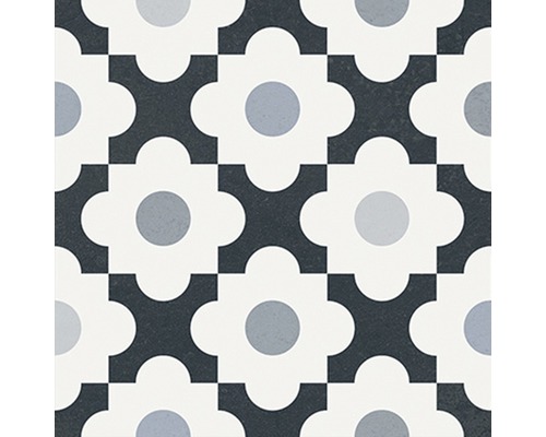 Patroon van keramische tegels met bloemmotief