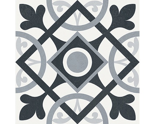 Decoratieve tegel met geometrisch en bloemmotief