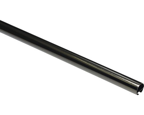 GARDINIA Chicago gordijnroede met binnenloop titaan ø 20 mm 200 cm Metalen gordijnroede met groef