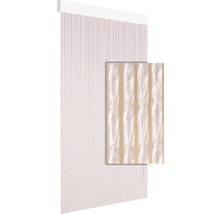 Decoratieve sjaal met klemrail en geweven draden