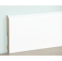 Witte houten plint