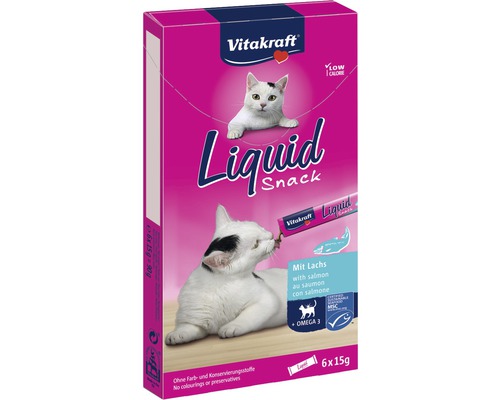 VITAKRAFT Kattensnack liquidsnack zalm 6 x 15 gr
