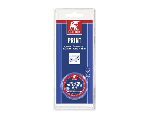 GRIFFON Draadsoldeer print tin/koper 99/1 harskern Ø 0,7 mm 50 g