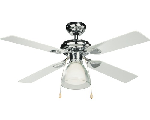 MADEIRA Plafondventilator Calpea Ø 106 cm zilver-wit (excl. afstandsbediening) Plafondventilator met vijf bladen en geïntegreerde lamp