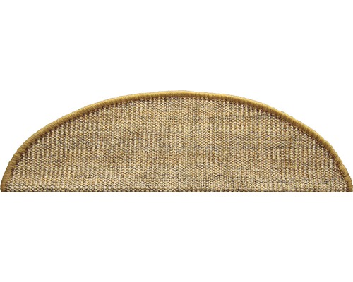 Trapmat Sisal donkernatuur 20x56 cm Halfronde trapmat van textiel