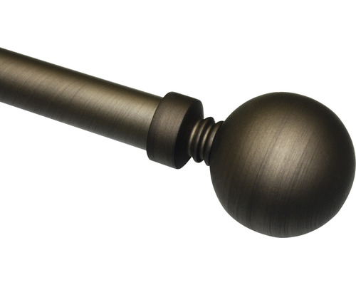 Gordijnroede met bolvormig uiteinde
