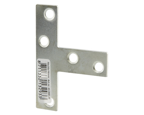 T-connector van metaal met meerdere gaten