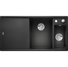 Spoelbak met afdruiprek en twee wasbakken